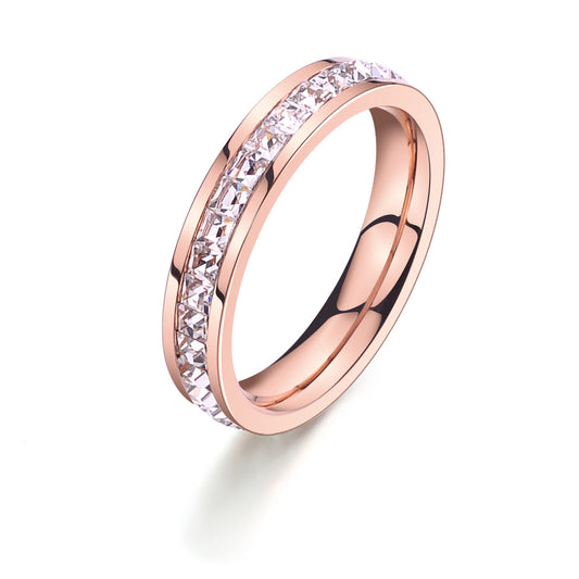 Rose Gold Titanium Steel Ring | Highridge Global