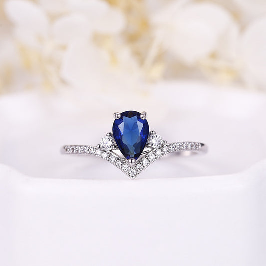 Water Drop Sapphire Ring (Copper) | Highridge Global