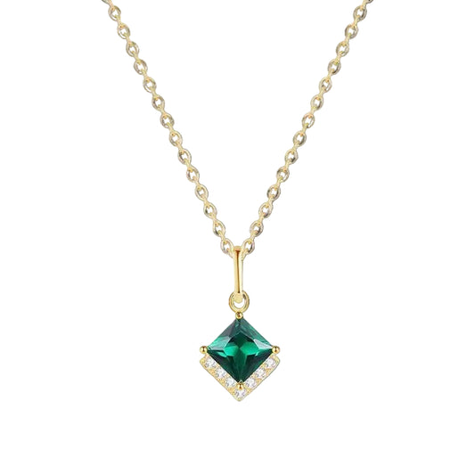 Emerald Square Pendant Necklace | Highridge Global